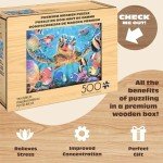 Buffalo Games - Tiny Bubbles Wood Puzzle - Standard Cut Jigsaw Pieces - 500 Piece Jigsaw Puzzle - Ages 14 and Up