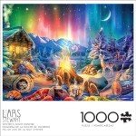 Buffalo Games - LARS - Winter's Night Bonfire - 1000 Piece Jigsaw Puzzle for Adults -Challenging Puzzle Perfect for Game Nights - Finished Size is 26.75 x 19.75