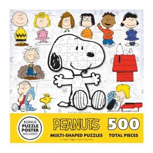 RoseArt - Mini Shaped - Peanuts - 500 Piece Jigsaw Puzzle for Adults