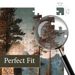 Jigsaw Puzzles for Adults 1000 Pieces - Challenging Colorful and Unique with Large Poster - Letters on Back - AI Art - Rompecabezas para Adultos - Gifts for Adult, Teens (Cozy Mountain Cabin)