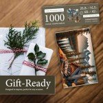 Jigsaw Puzzles for Adults 1000 Pieces - Challenging Colorful and Unique with Large Poster - Letters on Back - AI Art - Rompecabezas para Adultos - Gifts for Adult, Teens (Cozy Mountain Cabin)