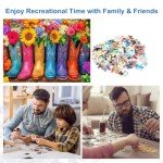 500 Piece Puzzles for Adults Colorful Boots 20.5 x 15 Inch 500 Piece Jigsaw Puzzles for Kids Adults Puzzles 500 Pieces for Adults Holiday Educational Challenge Toys