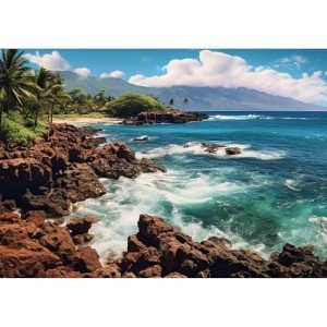 2000 Piece Jigsaw Puzzle for Adults – Challenging Hawaiian Beach Scene Puzzle, Recycled Paper Puzzles 2000 Pieces for Adults,Sturdy Glossy Pieces,Perfect for Relaxing & Game Nights (39 x 28 in)