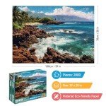 2000 Piece Jigsaw Puzzle for Adults – Challenging Hawaiian Beach Scene Puzzle, Recycled Paper Puzzles 2000 Pieces for Adults,Sturdy Glossy Pieces,Perfect for Relaxing & Game Nights (39 x 28 in)