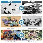 500 Piece Puzzles for Adults, Jigsaw Puzzles 500 Pieces, Dogs Puzzles 500 Pieces for Adults, Train Jigsaw Puzzles, Funny Challenging Puzzles, Great Gift for Family Friends, 21 x 15 in