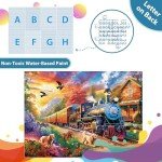 500 Piece Puzzles for Adults, Jigsaw Puzzles 500 Pieces, Dogs Puzzles 500 Pieces for Adults, Train Jigsaw Puzzles, Funny Challenging Puzzles, Great Gift for Family Friends, 21 x 15 in