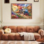 500 Piece Puzzles for Adults, Jigsaw Puzzles 500 Pieces, Dogs Puzzles 500 Pieces for Adults, Train Jigsaw Puzzles, Funny Challenging Puzzles, Great Gift for Family Friends, 21 x 15 in