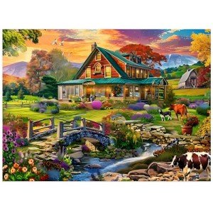Jigsaw Puzzles for Adults 500 Pieces, Country Life Puzzle Interlock Perfectly Letter on Back No Dust, Challenging Puzzle Home Decor Birthday Party Gift Toy for Men Women Olders Seniors (21 x 15 in)