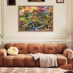 Jigsaw Puzzles for Adults 500 Pieces, Country Life Puzzle Interlock Perfectly Letter on Back No Dust, Challenging Puzzle Home Decor Birthday Party Gift Toy for Men Women Olders Seniors (21 x 15 in)