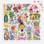 Galison Buzzy Bouquets – 500 Piece Jigsaw Puzzle Featuring Beautiful Artwork of Quirky Flower Vases and Buzzy Insects