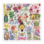Galison Buzzy Bouquets – 500 Piece Jigsaw Puzzle Featuring Beautiful Artwork of Quirky Flower Vases and Buzzy Insects