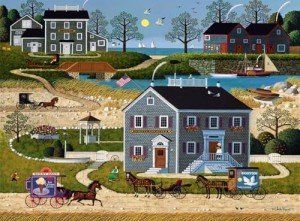 Buffalo Games - Charles Wysocki - The Whippersnappers of Cape Cod - 1000 Piece Jigsaw Puzzle for Adults -Challenging Puzzle Perfect for Game Nights - Finished Size is 26.75 x 19.75