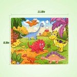 SYNARRY Wooden Jigsaw Puzzles for Kids Age 3-5 Year Old, 4 Pack 24-40 Pieces Preschool Educational Learning Toys Gift Set for Children Boys and Girls, Sea Life, Insects, Animals, Dinosaurs Themes