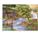 RoseArt - Chris Bigelow - Fishing from The Banks - 1000 Piece Jigsaw Puzzle for Adults