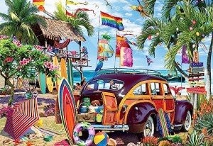 Buffalo Games - Afternoon Paradise - 2000 Piece Jigsaw Puzzle for Adults Challenging Puzzle Perfect for Game Nights - 2000 Piece Finished Size is 38.50 x 26.50