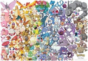 Buffalo Games - Pokemon - 1 Pokemon - Kanto 151-1500 Piece Jigsaw Puzzle for Adults -Challenging Puzzle Perfect for Game Nights - Finished Size is 38.50 x 26.50