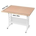 Tektalk 2000 Piece Foldable Puzzle Board with Height Adjustment, Jigsaw Puzzle Table with 2 Felt Cover & 8 Sorting Trays/Drawers, Puzzle Easel with Legs, Enclosed with 4 Roller Wheels (White)