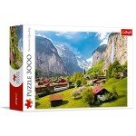 Trefl Lauterbrunnen, Switzerland 3000 Piece Jigsaw Puzzle Red 46"x33" Print, DIY Puzzle, Creative Fun, Classic Puzzle for Adults and Children from 15 Years Old