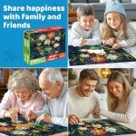 2000 Piece Puzzle for Adults,Challenging Mysterious Mosaic Flowers Puzzle - Intricate Floral Design,Recycled Paper,Sturdy Glossy Pieces,Perfect for Relaxing,Mindful Play & Game Night(39 x 28 in)