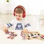 Toi 6 Packs Large Piece Toddler Jigsaw Puzzles for Kids Aged 2.5+, Animal Shaped Floor Puzzles for Beginner, Preschool Learning Game for Boys Girls, Farm Animals