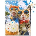 500 Pieces Jigsaw Puzzles for Adults and Teens and Kids Family Happy Gift Idea Cats Selfie (Cats' Selfie)