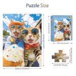 500 Pieces Jigsaw Puzzles for Adults and Teens and Kids Family Happy Gift Idea Cats Selfie (Cats' Selfie)