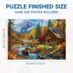 Jigsaw Puzzles 2000 Pieces for Adults Families Bear Village Pieces Fit Together Perfectly