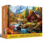 Jigsaw Puzzles 2000 Pieces for Adults Families Bear Village Pieces Fit Together Perfectly