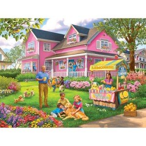 Roseart - Bigelow Illustrations - Lemonade On The Lawn - 500 Piece Jigsaw Puzzle for Adults