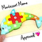 Montessori Mama Wooden Toddler Puzzles for Kids Ages 2-4, Montessori Toys for 3 Year Old, Animal Toddlers Toys Ages, 4-Pack Learning Toddler Puzzle