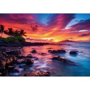 2000 Piece Puzzle for Adults,Challenging Sunset of Maui Island Puzzle–Stunning Sunset Over The Pacific,Recycled Paper,Sturdy Glossy Pieces,Perfect for Relaxing,Mindful Play & Game Night (39 x 28 in)