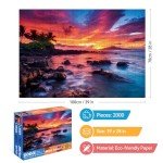2000 Piece Puzzle for Adults,Challenging Sunset of Maui Island Puzzle–Stunning Sunset Over The Pacific,Recycled Paper,Sturdy Glossy Pieces,Perfect for Relaxing,Mindful Play & Game Night (39 x 28 in)