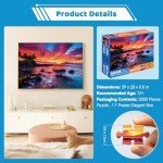 2000 Piece Puzzle for Adults,Challenging Sunset of Maui Island Puzzle–Stunning Sunset Over The Pacific,Recycled Paper,Sturdy Glossy Pieces,Perfect for Relaxing,Mindful Play & Game Night (39 x 28 in)