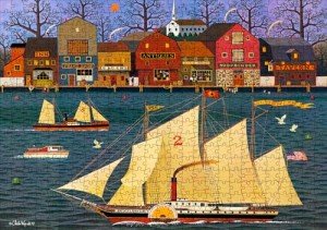 Buffalo Games - Charles Wysocki - The Sunflower - 500 Piece Jigsaw Puzzle for Adults - Challenging Puzzle Perfect for Game Nights - Finished Size is 21.25 x 15.00