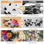 500 Piece Puzzles for Adults, Flower Jigsaw Puzzle 500 Piece for Adults Kids Seniors, Recycled Cardboard Large Piece Puzzle 500, Family Puzzles Great Gift for Mom Dad Family Friends 20.5 x 15 in