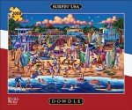 Buffalo Games - Dowdle - Dowdle: Surfin' USA - 2000 Piece Jigsaw Puzzle for Adults Challenging Puzzle Perfect for Game Nights - Finished Size is 38.50 x 26.50