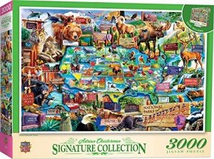 MasterPieces 3000 Piece Jigsaw Puzzle for Adults, Family, Or Kids - USA National Parks - 32"x45"