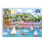 Galison Harbor by The Sea – 1000 Piece Joy Laforme Jigsaw Puzzle Featuring Beautiful Artwork of New England Summer Paradise