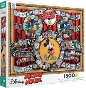 Ceaco - Disney - Mickey and Minnie Mouse Movie Reel - 1500 Piece Jigsaw Puzzle