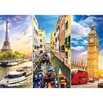 Trefl Trip Around Europe 4000 Piece Jigsaw Puzzle Red 54"x38" Print, DIY Puzzle, Creative Fun, Classic Puzzle for Adults and Children from 15 Years Old