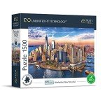 Trefl Cityscape: Manhattan, New York, USA 1500 Piece Jigsaw Puzzle Prime 33"x23" Thick Cardboard, New York, Urban Landscape, Creative Entertainment for Adults and Children from 12 Years Old