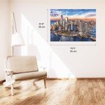 Trefl Cityscape: Manhattan, New York, USA 1500 Piece Jigsaw Puzzle Prime 33"x23" Thick Cardboard, New York, Urban Landscape, Creative Entertainment for Adults and Children from 12 Years Old