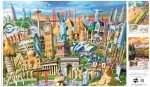 Buffalo Games - Adrian Chesterman - World Landmarks - 2000 Piece Jigsaw Puzzle for Adults - Challenging Puzzle Perfect for Game Nights - Finished Size is 38.50 x 26.50