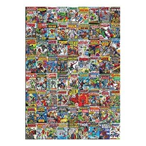Marvel Comics Covers Superheroes 3000-Piece Jigsaw Puzzle for Kids and Adults | Brain Teaser, Educational Developmental Toys & Games, Building Kit Activities to Encourage Creative Play | 45 x 32 Inch