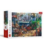 Trefl Train Station 6000 Piece Jigsaw Puzzle Red 54"x38" Print, DIY Puzzle, Large Jigsaw Full of Details, Creative Fun, Classic Jigsaw for Adults and Children from 12 Years Old