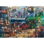 Trefl Train Station 6000 Piece Jigsaw Puzzle Red 54"x38" Print, DIY Puzzle, Large Jigsaw Full of Details, Creative Fun, Classic Jigsaw for Adults and Children from 12 Years Old