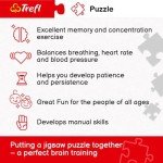 Trefl Train Station 6000 Piece Jigsaw Puzzle Red 54"x38" Print, DIY Puzzle, Large Jigsaw Full of Details, Creative Fun, Classic Jigsaw for Adults and Children from 12 Years Old