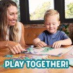 Chuckle & Roar Tray Puzzles 4 Pack Farm, Dinosaurs, Jungle, and Zoo 12 & 24 PC Edition