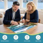 2000 Piece Jigsaw Puzzles for Adults, Hawaiian Sunset Beach Puzzle, Recycled Thick Cardboard, Lettered Back Guide, Relaxing Ocean Scene Gift, 39 x 28 in