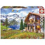 Educa - 4000 Piece Puzzle for Adults | Home in The Alps. Includes Lost Part Service. Assembled Measurement: 75.59" x 53.54". from 14 Years Old (19568)